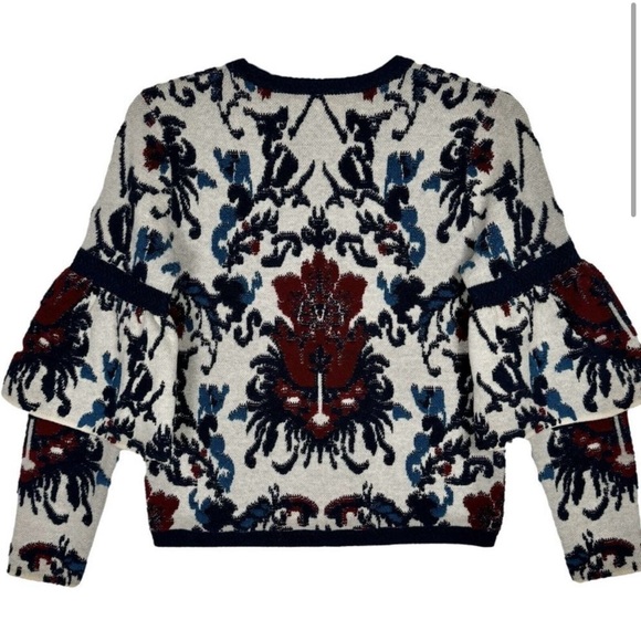 Club Monaco Cashmere Blend Floral Sweater - Picture 2 of 3
